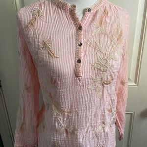 Johnny Was Joelle Collared Prairie Blouse NWT